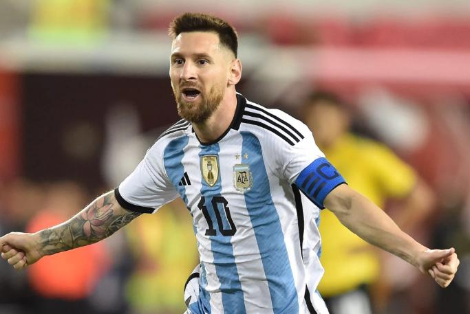 Lionel Messi on behalf of the Argentina national team